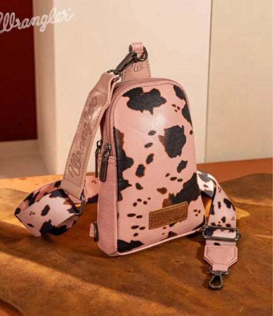 Wrangler Cow Print Crossbody Sling