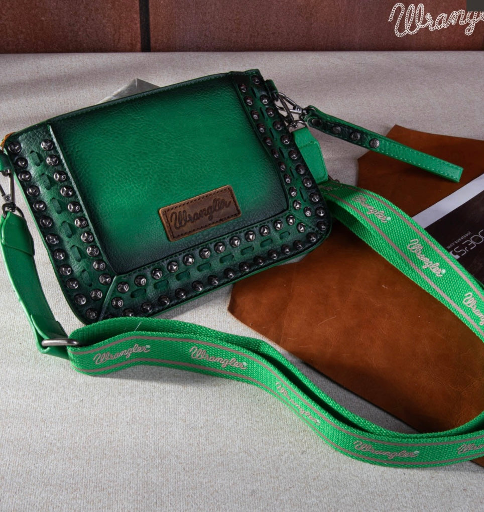 Wrangler Rivets Studded Wristlet/ Crossbody