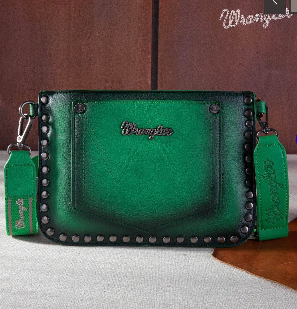 Wrangler Rivets Studded Wristlet/ Crossbody