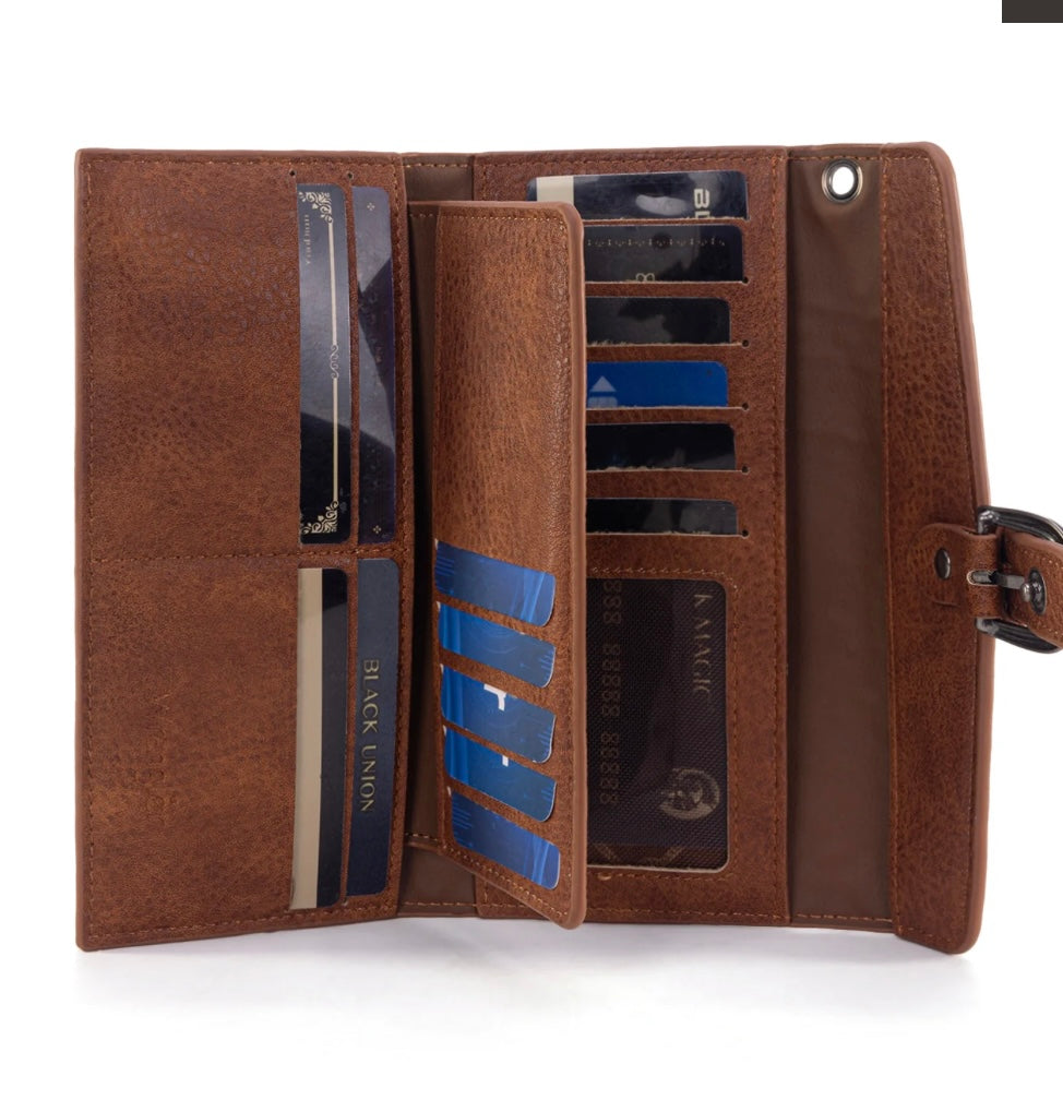 Western cow print wristlet