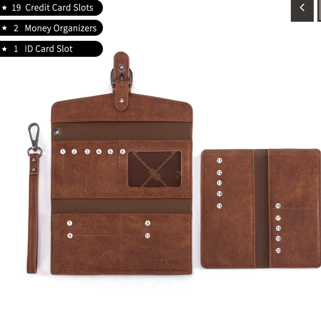 Western cow print wristlet