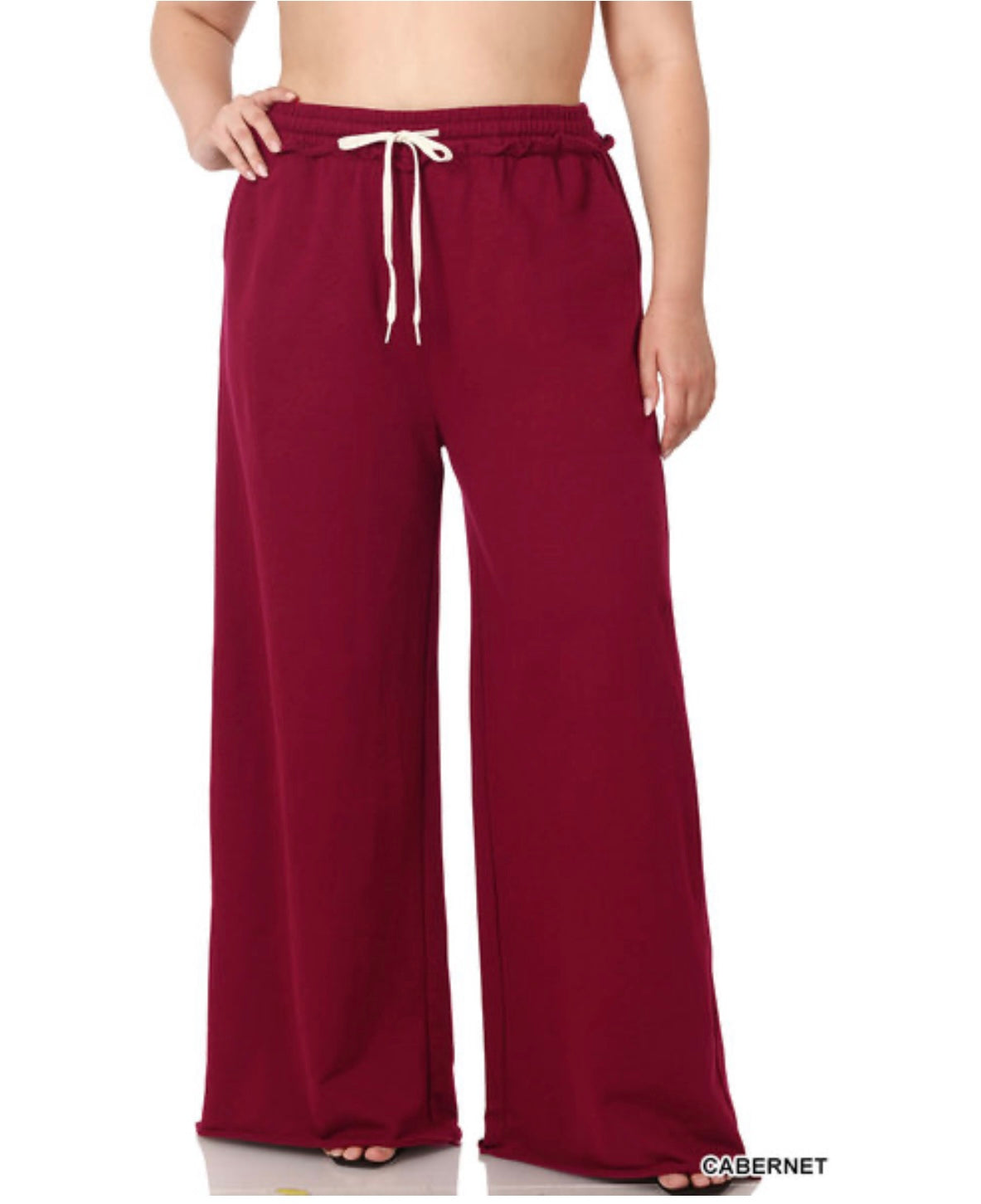 Burgundy draw string pants