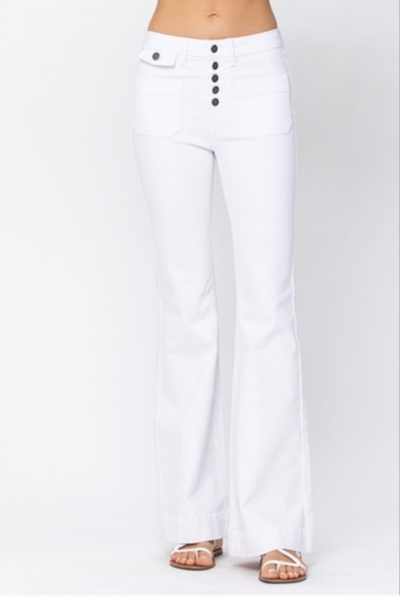 Judy Blue Jeans White Flare