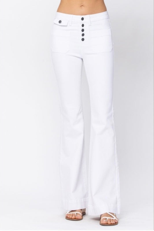 Judy Blue Jeans White Flare