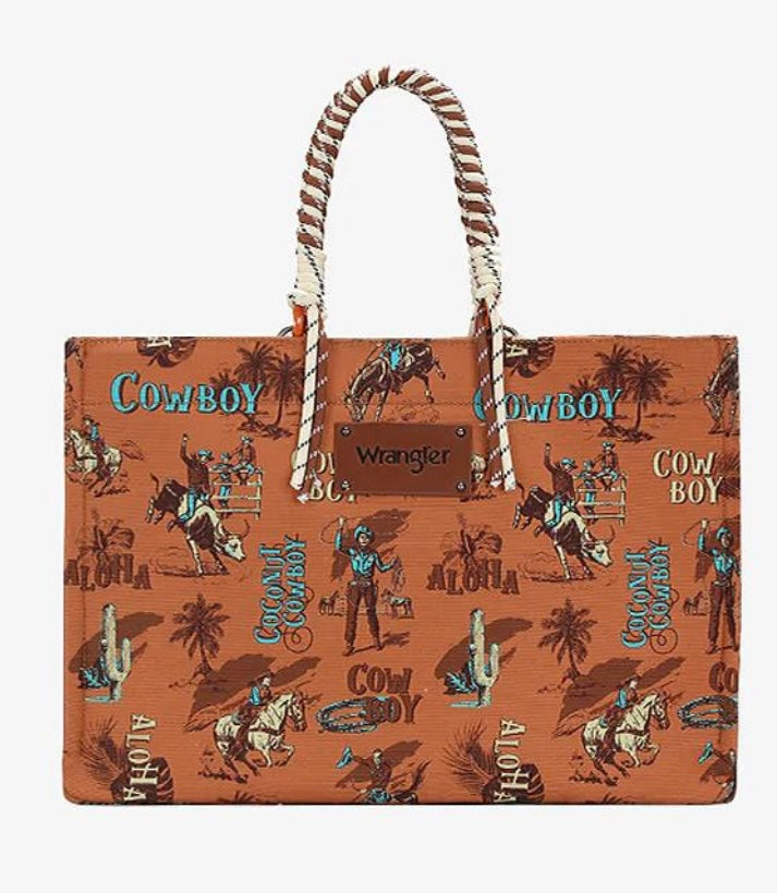 Western Retro Wide Shoulder Bag