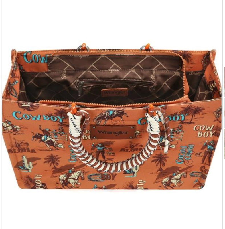Western Retro Wide Shoulder Bag