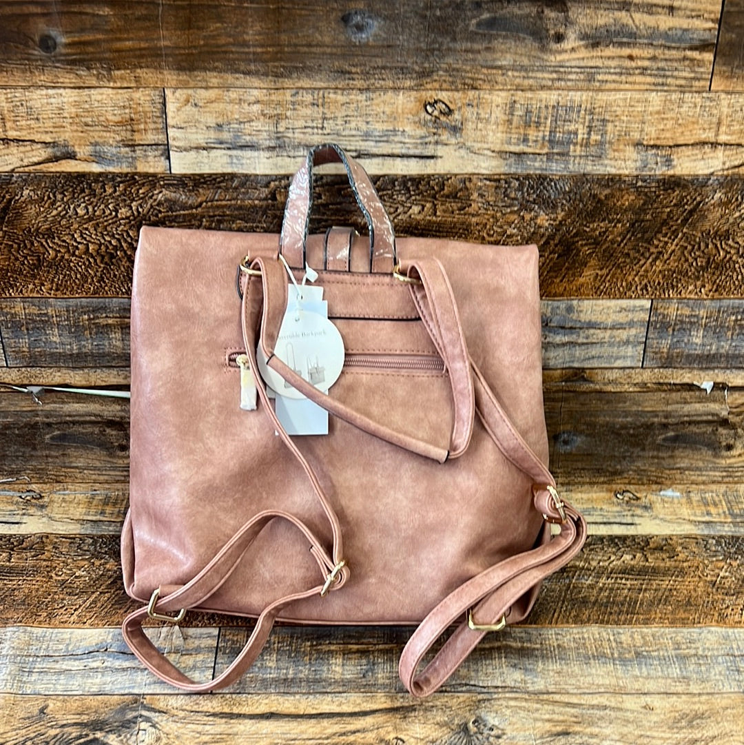 Blush backpack purse