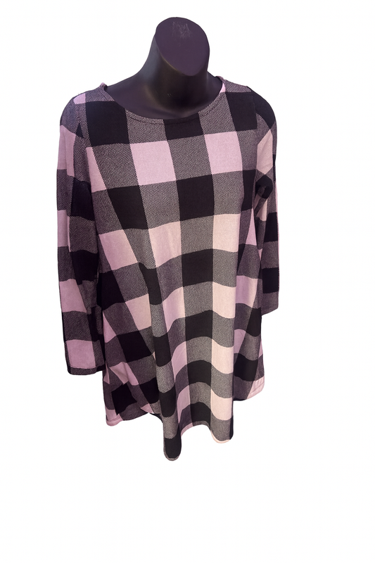Plaid dress with pockets