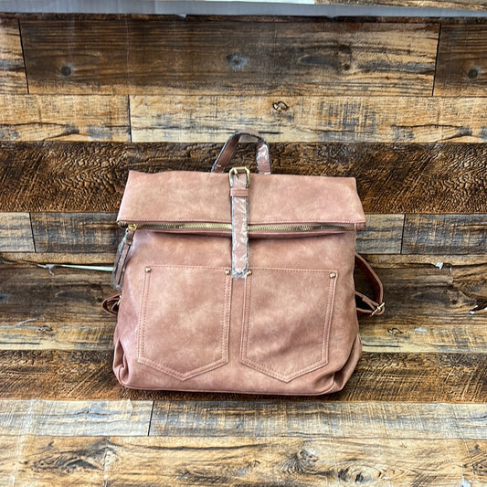 Blush backpack purse