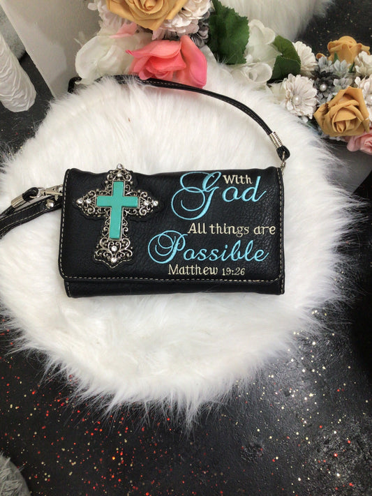 With God all things are possible purses/crossover