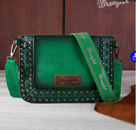 Wrangler Rivets Studded Wristlet/ Crossbody