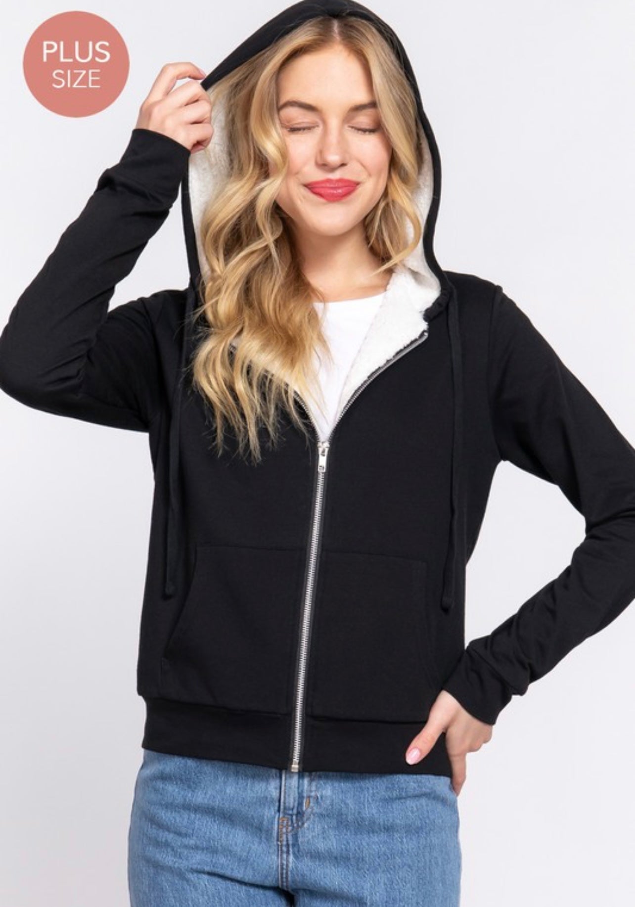 Black fleece jacket