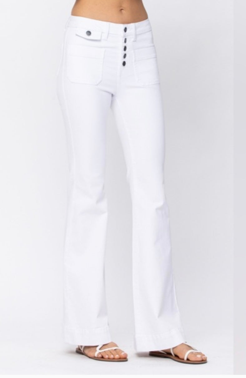 Judy Blue Jeans White Flare