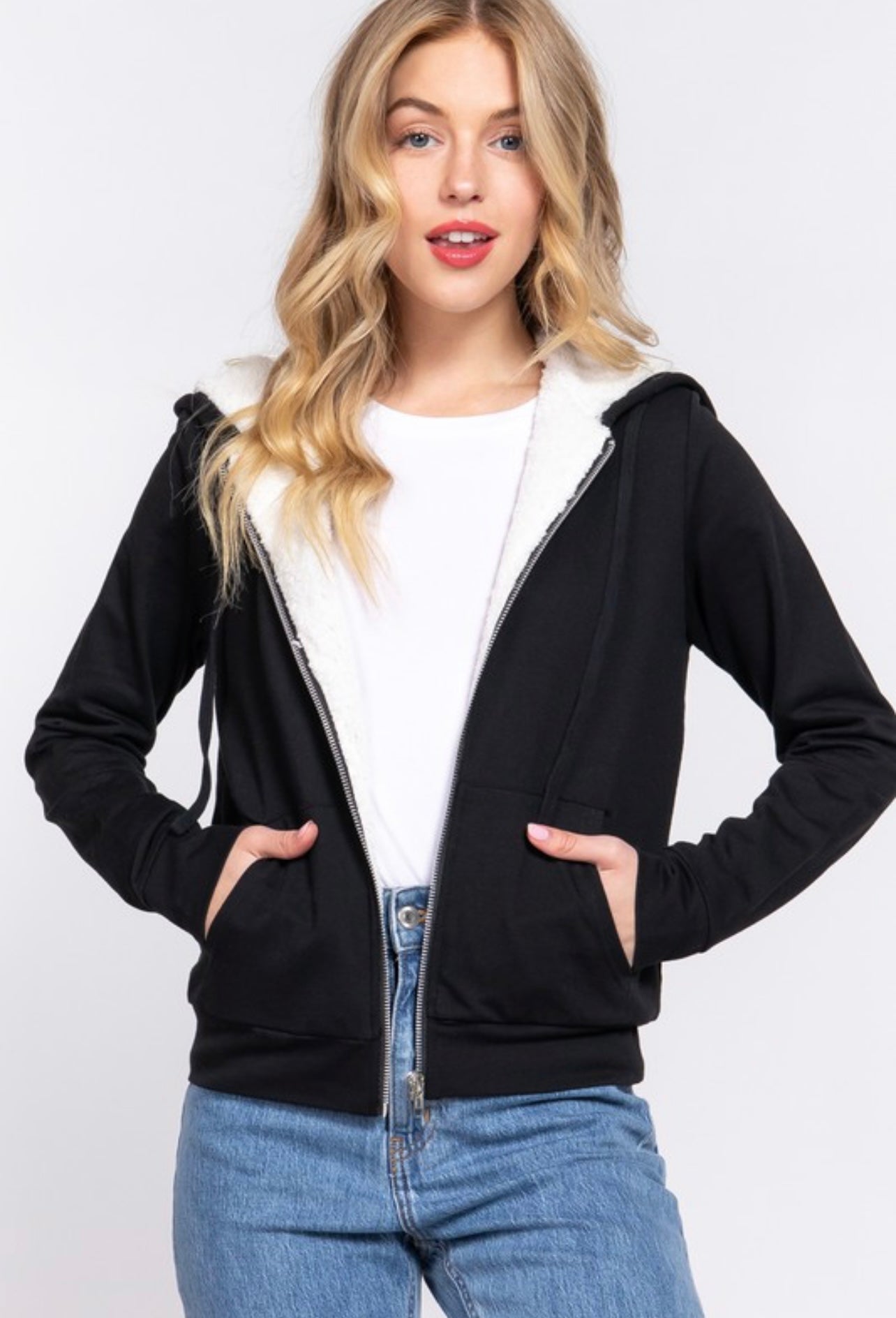 Black fleece jacket