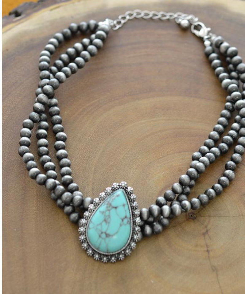 Western Turquoise Navajo Bead