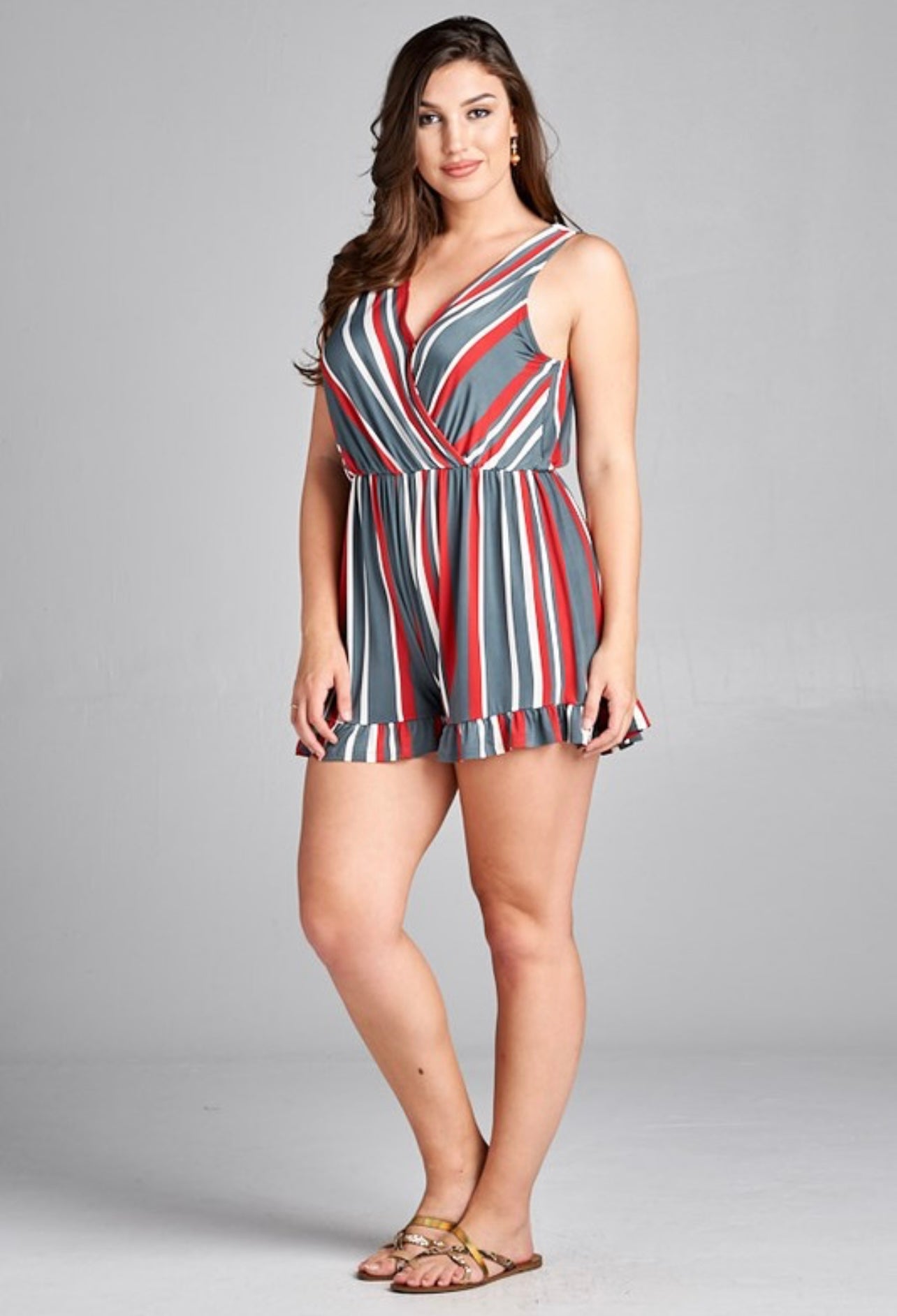 Striped romper
