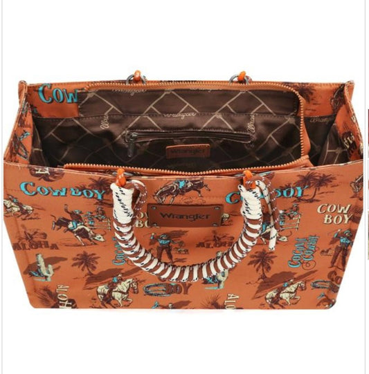 Western Retro Wide Shoulder Bag