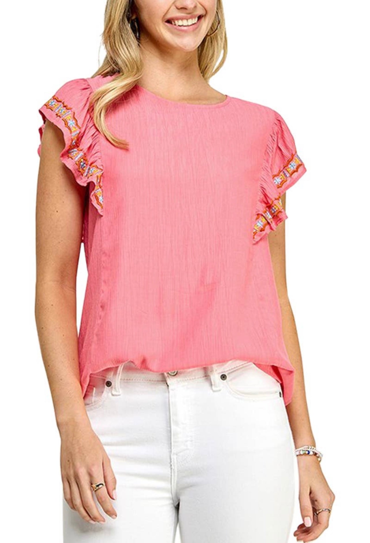 Flutter sleeve top