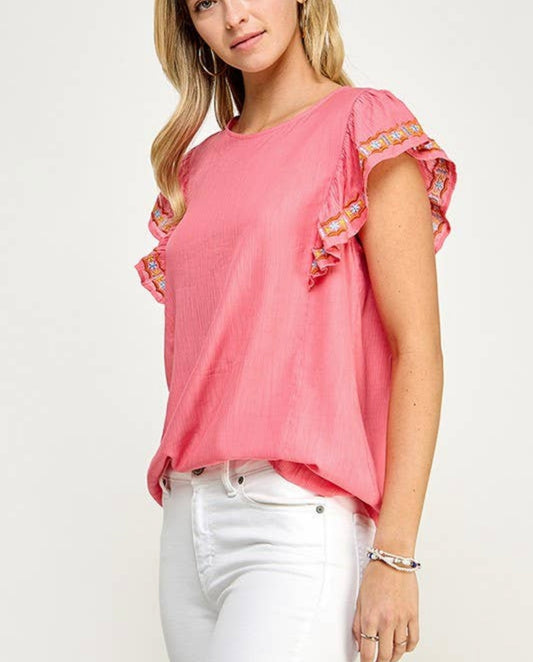 Flutter sleeve top