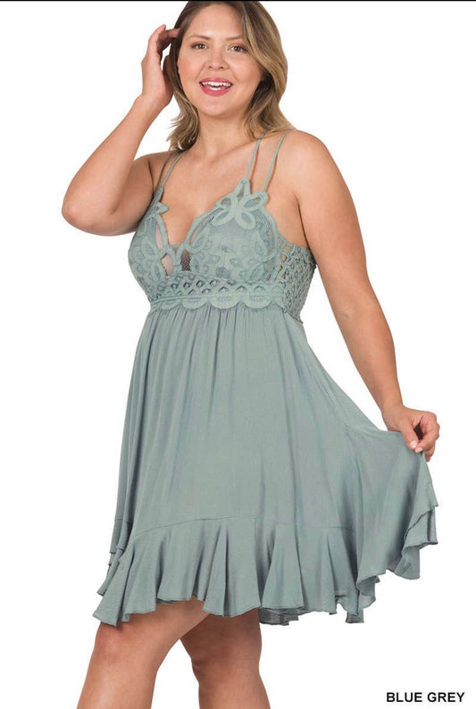 Plus size Crochet lace dress