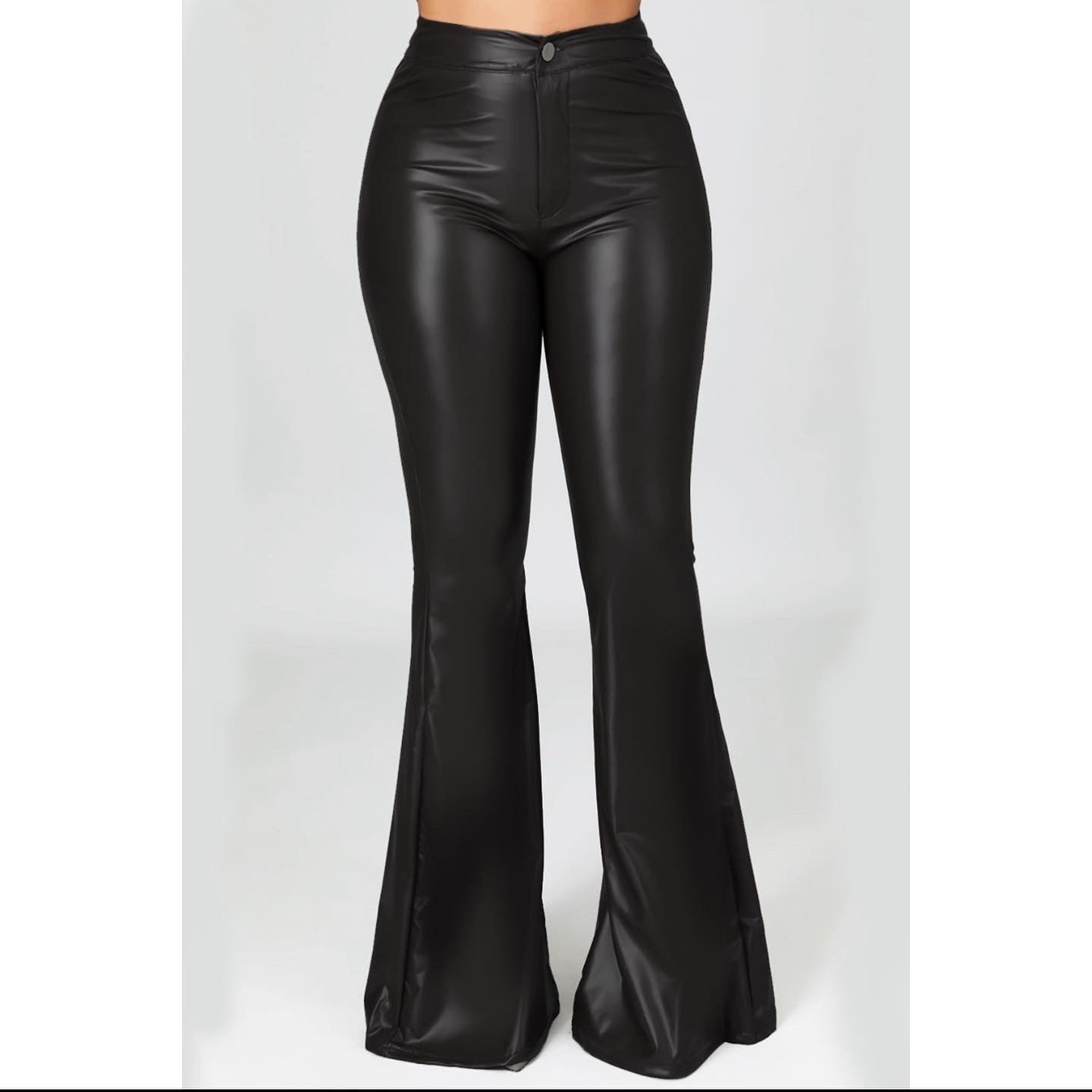 Black Faux Flare Pants